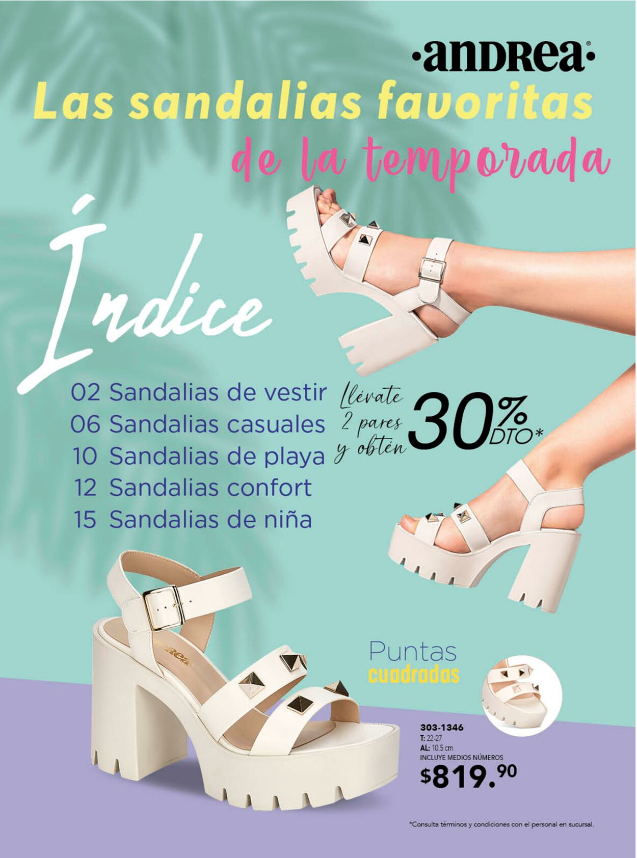 Catálogo discount andrea sandalias