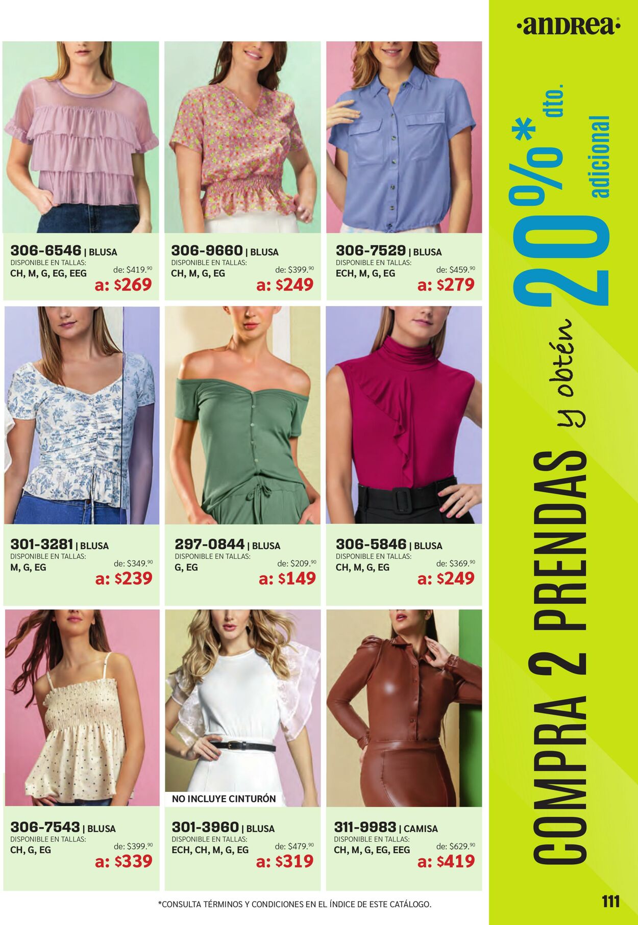 Andrea best sale blusas 2020