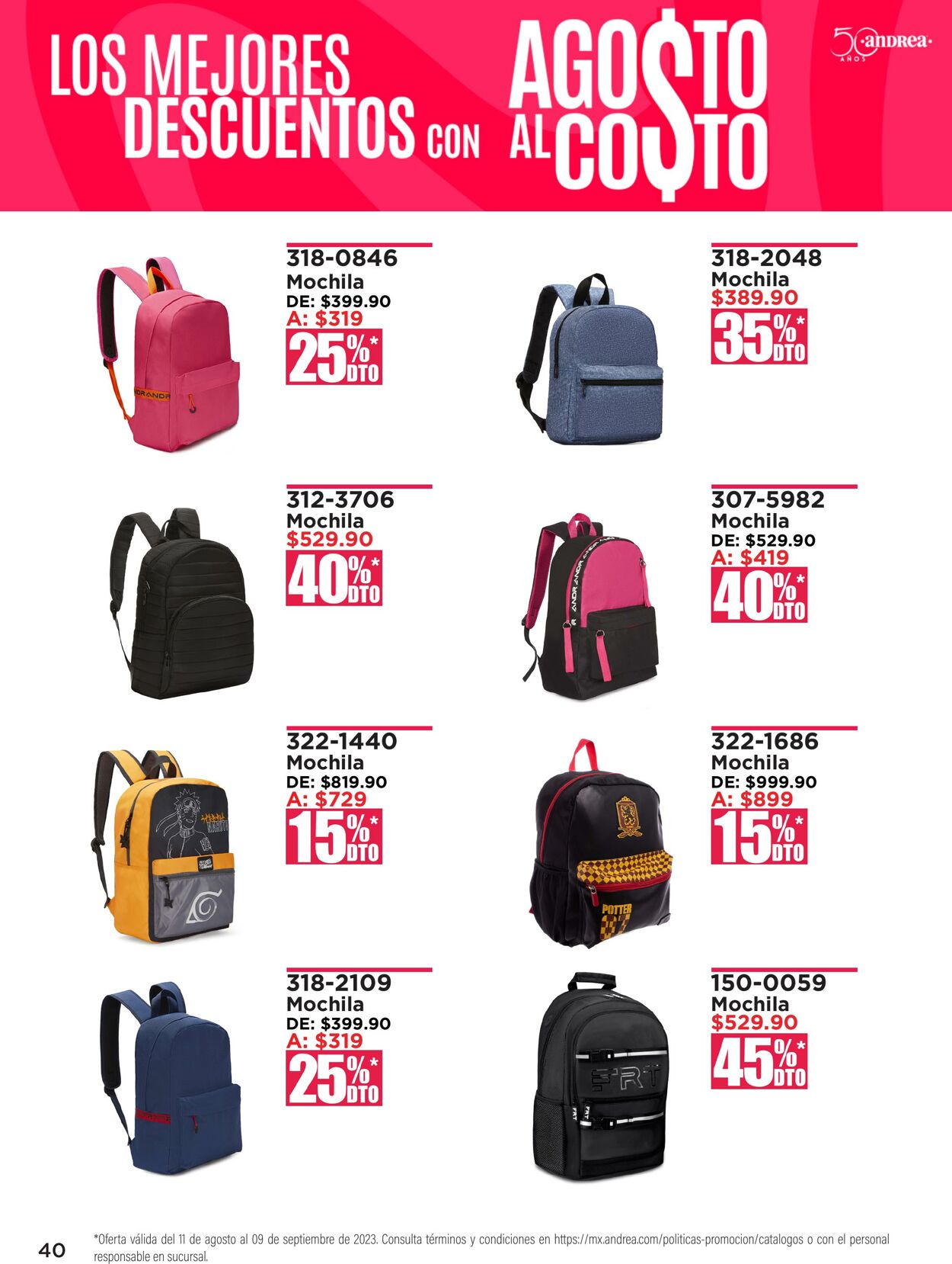 Catalogo de shop mochilas andrea 2019