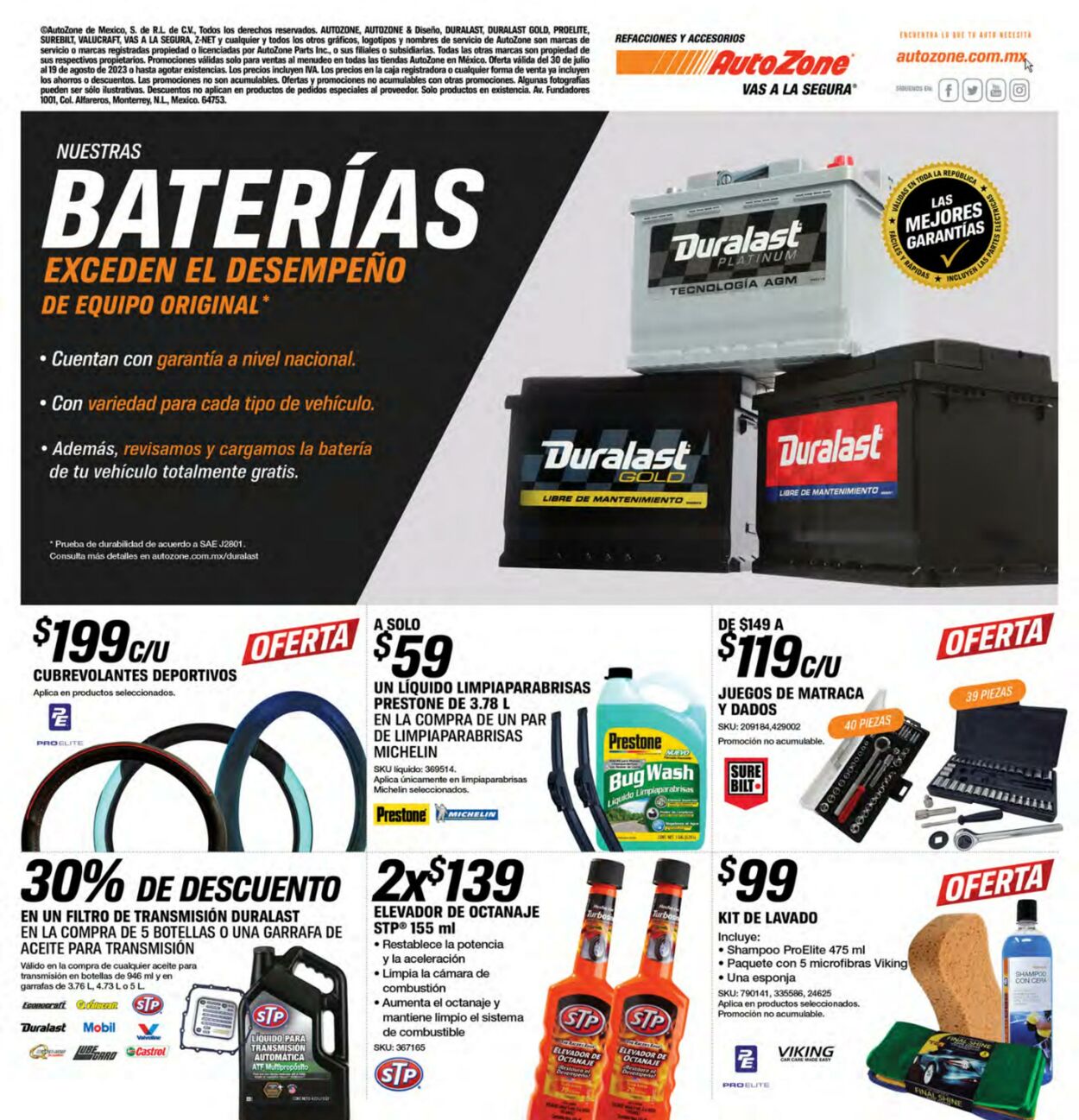 Catálogo AutoZone 30.07.2023 - 19.08.2023