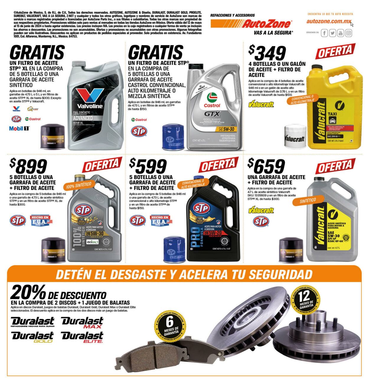 Catálogo AutoZone 12.05.2024 - 15.05.2024