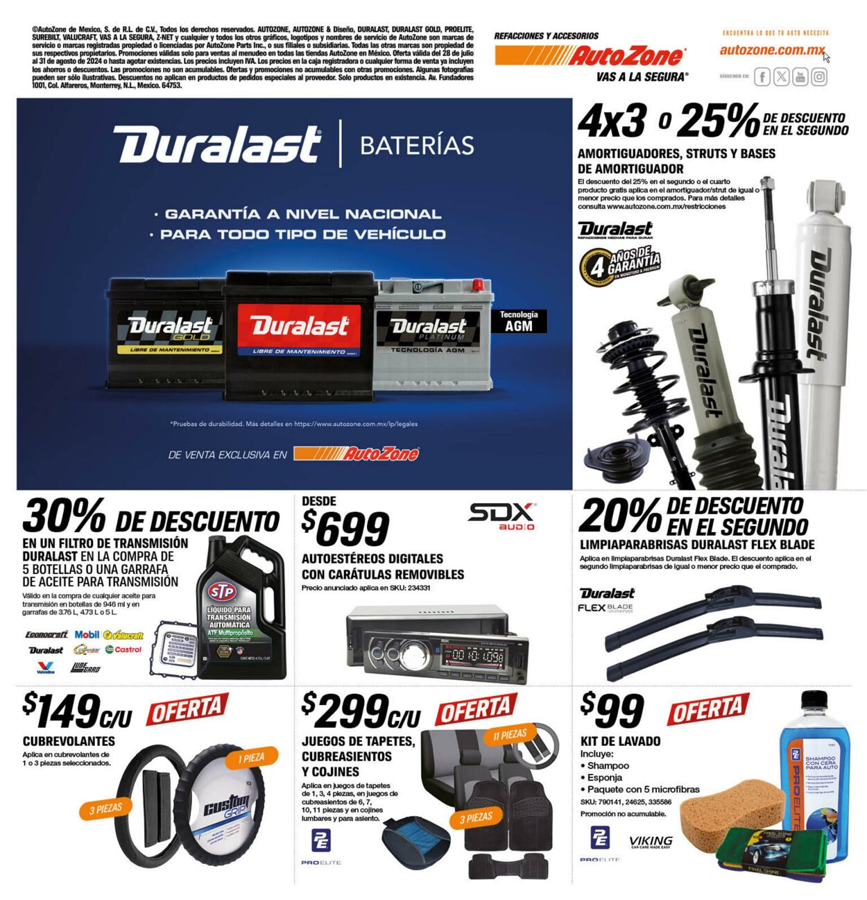 Catálogo AutoZone 28.07.2024 - 31.08.2024