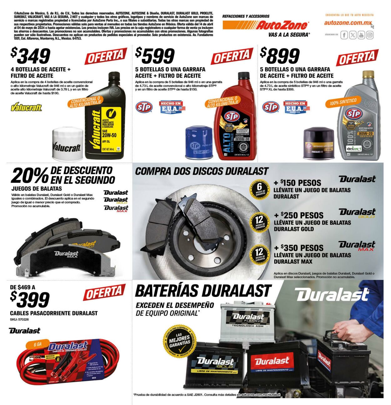 Catálogo AutoZone 15.04.2024 - 04.05.2024