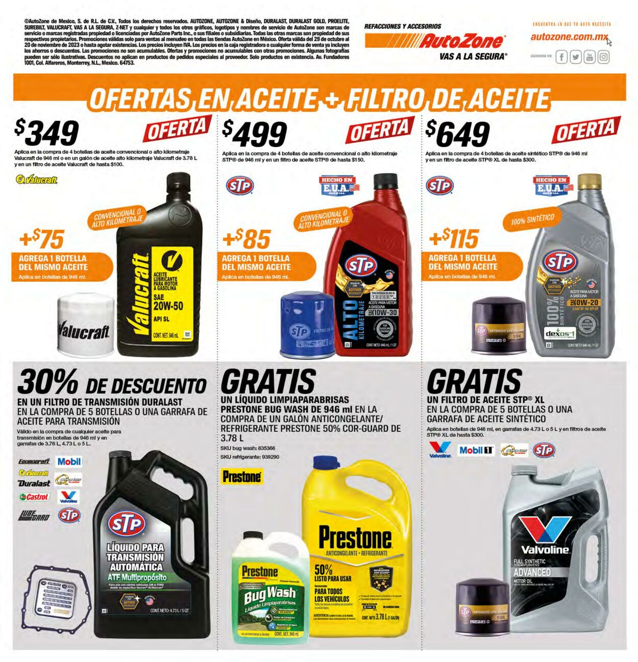 Catálogo AutoZone 02.11.2023 - 18.11.2023