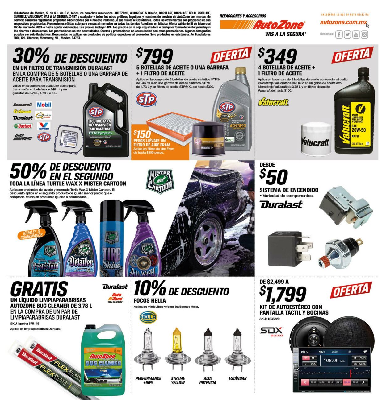 Catálogo AutoZone 11.02.2024 - 02.03.2024