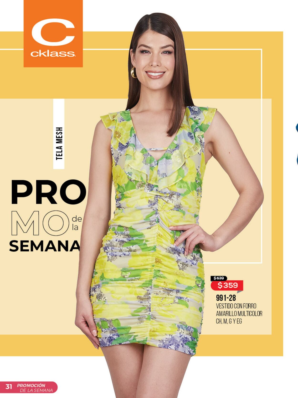 Vestido amarillo online cklass