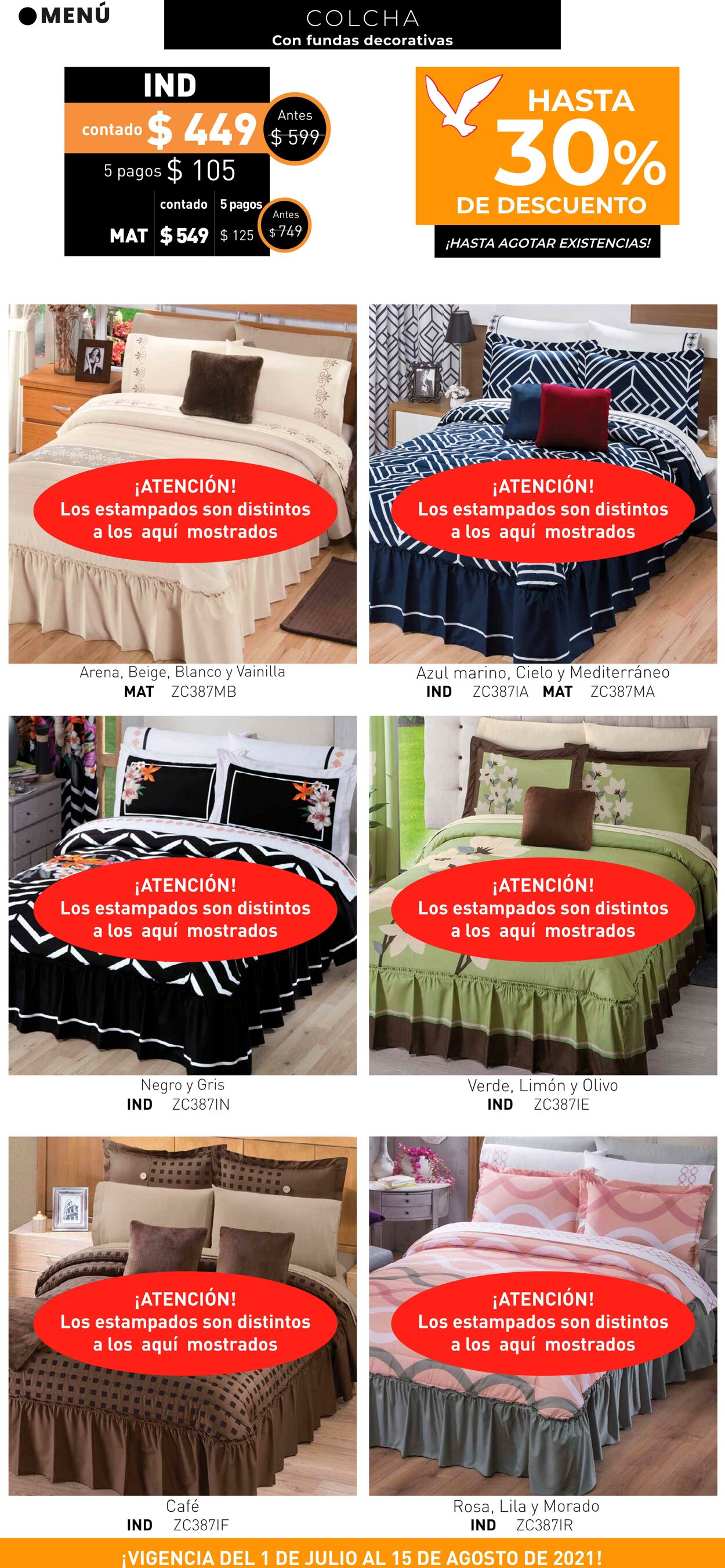 Catálogo Colchas Concord 01.07.2021 - 15.08.2021