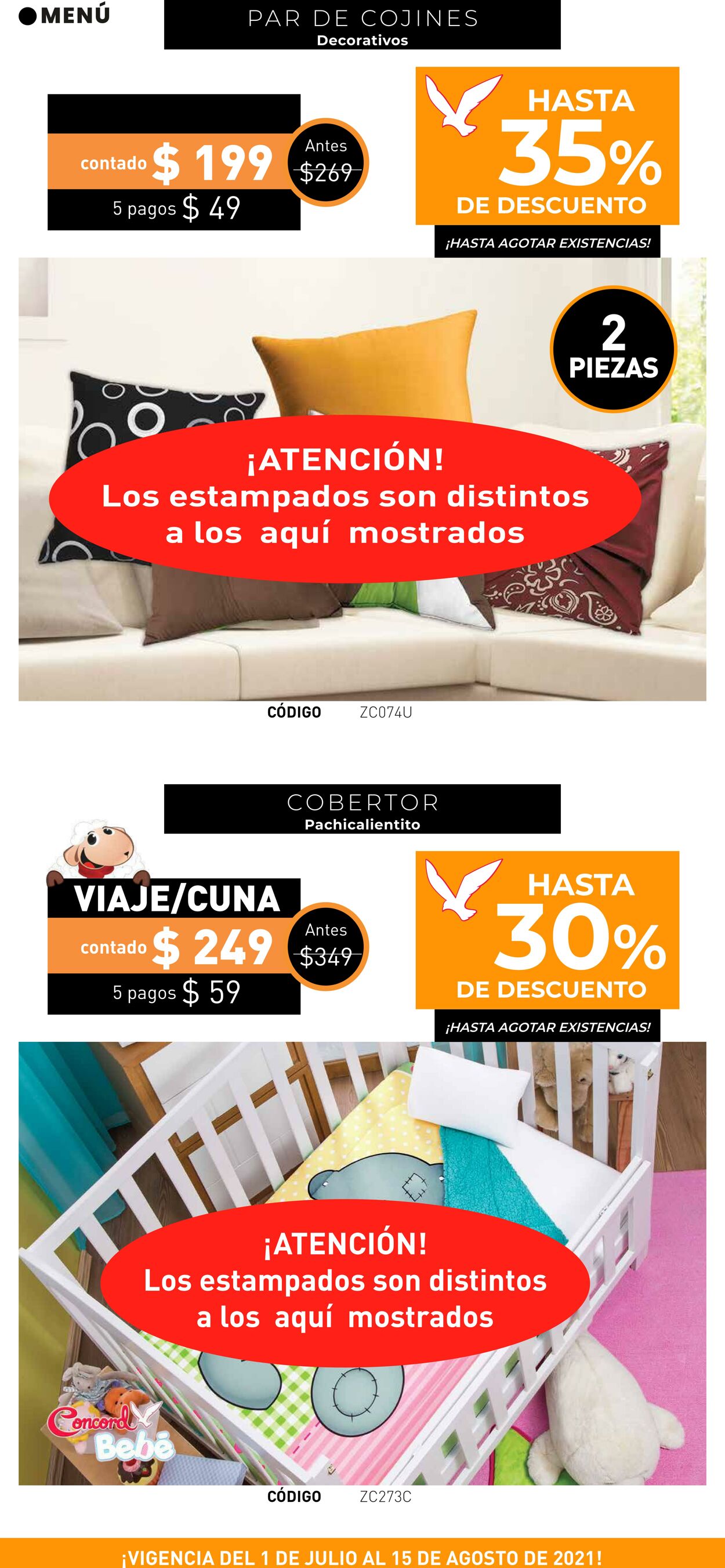 Catálogo Colchas Concord 01.07.2021 - 15.08.2021