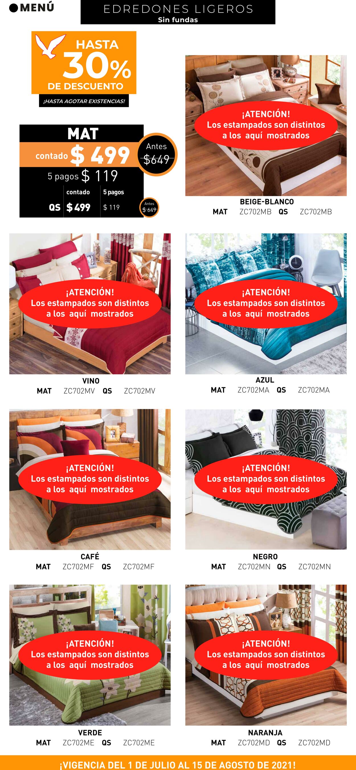 Catálogo Colchas Concord 01.07.2021 - 15.08.2021