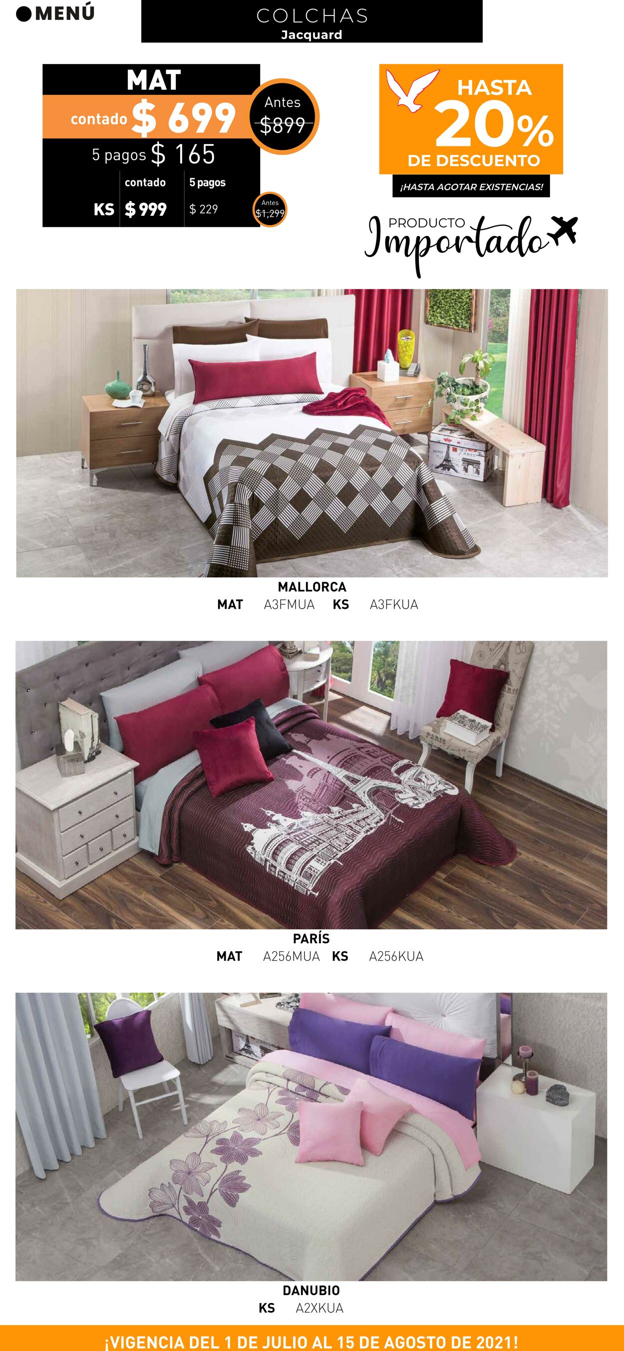 Catálogo Colchas Concord 01.07.2021 - 15.08.2021
