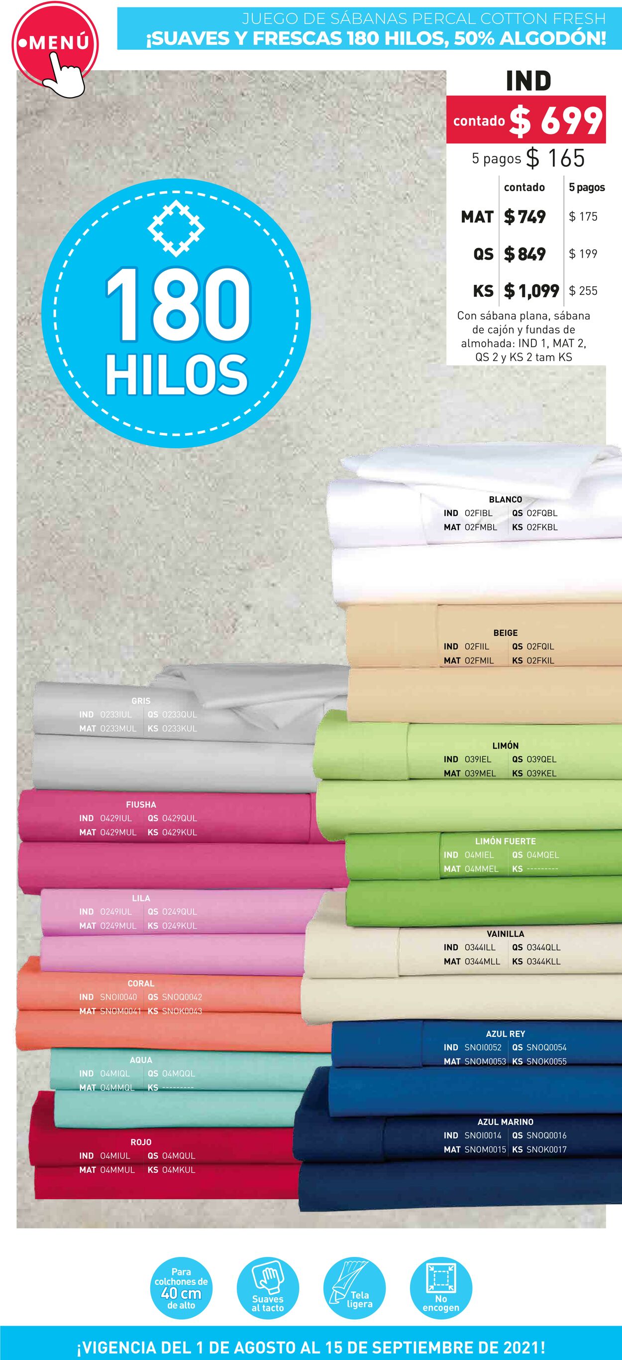 Catálogo Colchas Concord 01.08.2021 - 15.09.2021