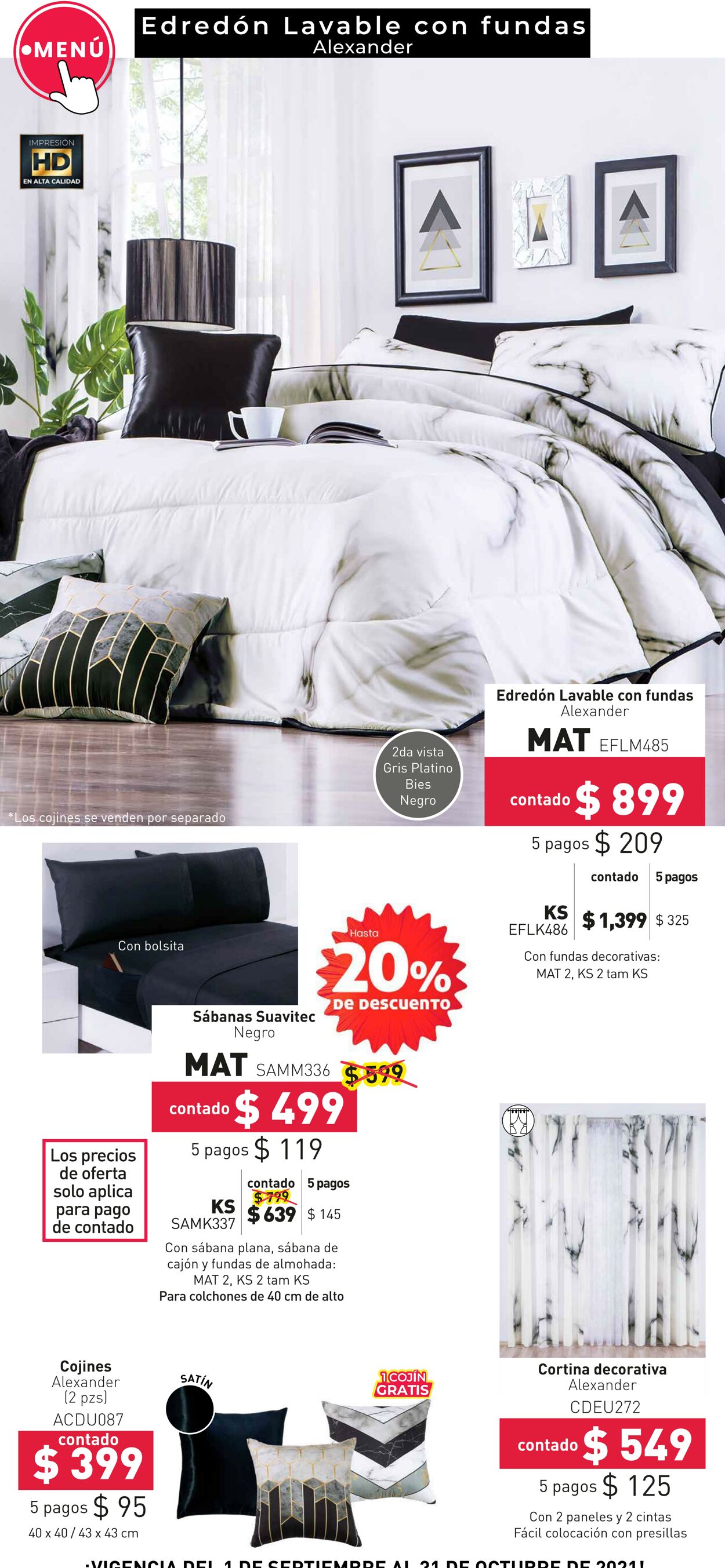 Catálogo Colchas Concord 01.09.2021 - 31.10.2021