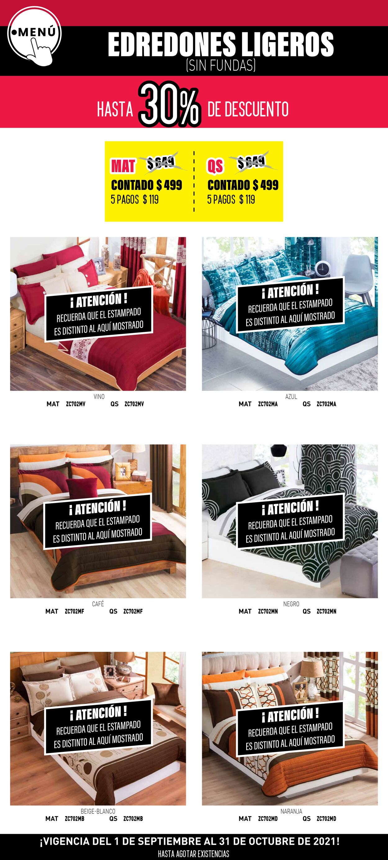 Catálogo Colchas Concord 01.09.2021 - 31.10.2021