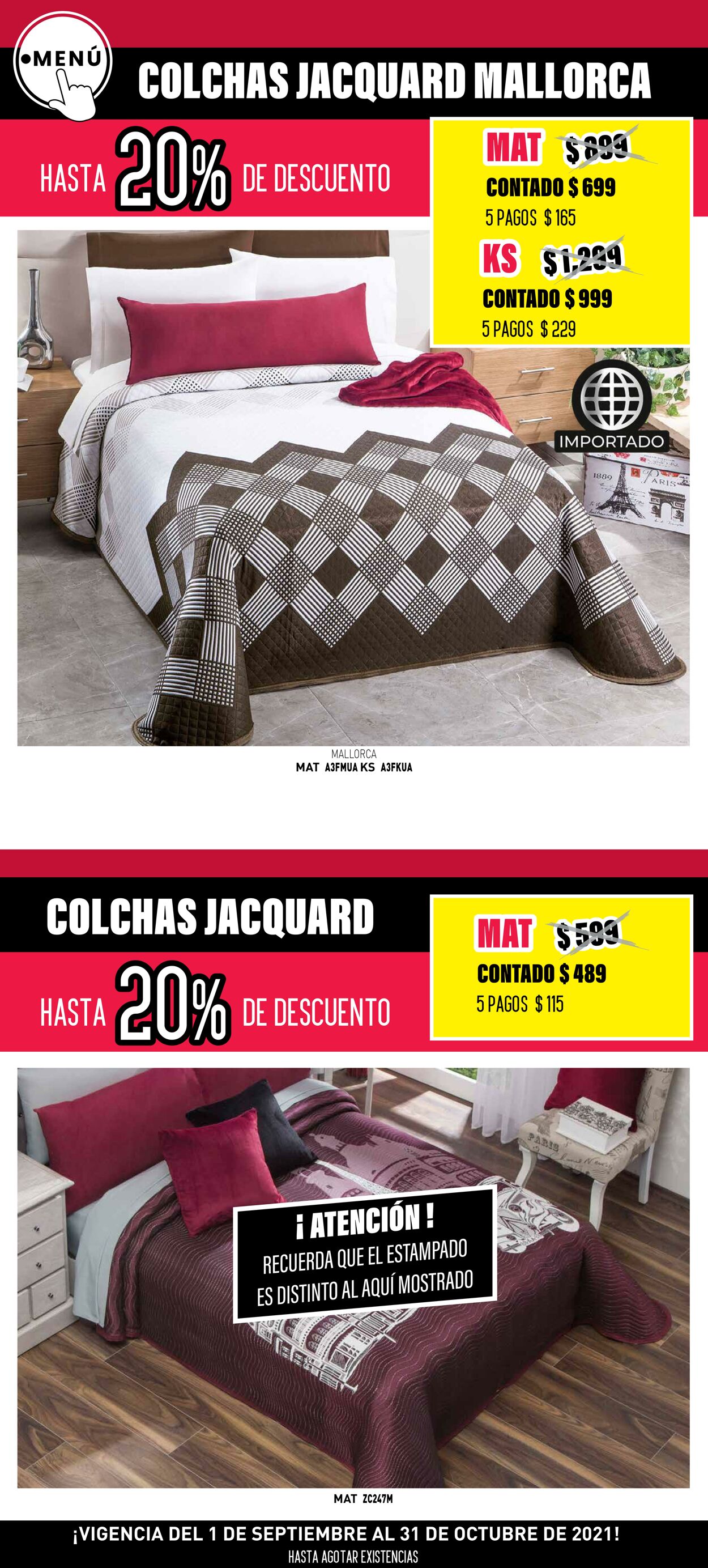 Catálogo Colchas Concord 01.09.2021 - 31.10.2021