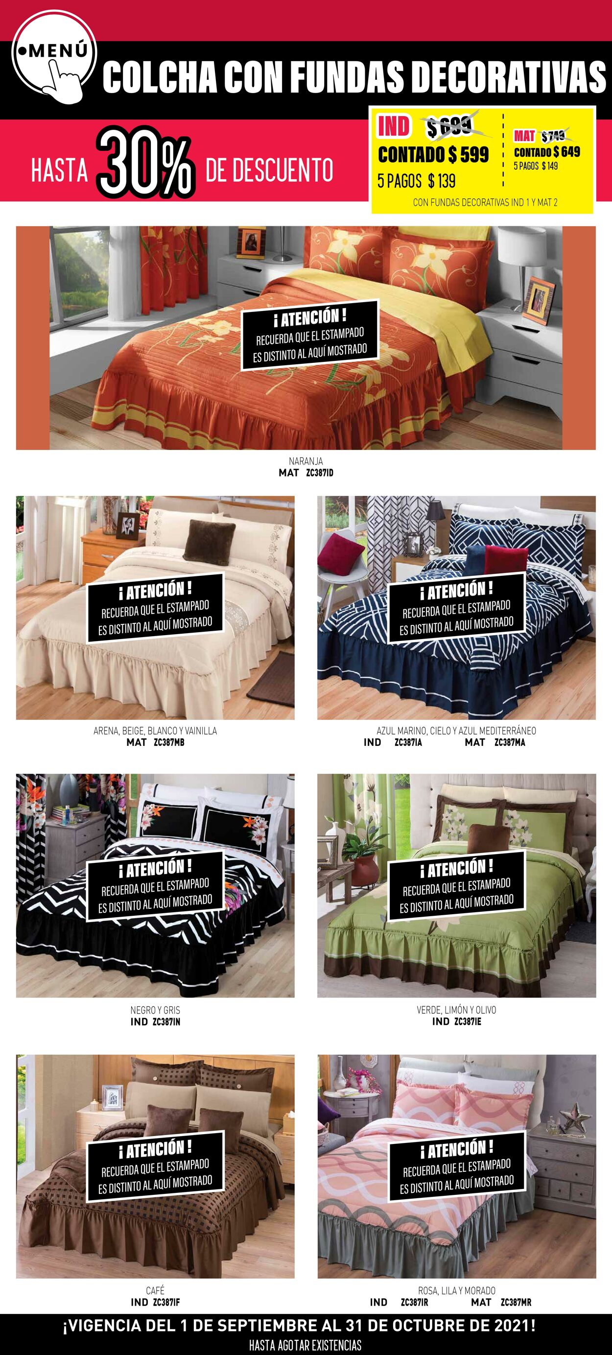 Catálogo Colchas Concord 01.09.2021 - 31.10.2021