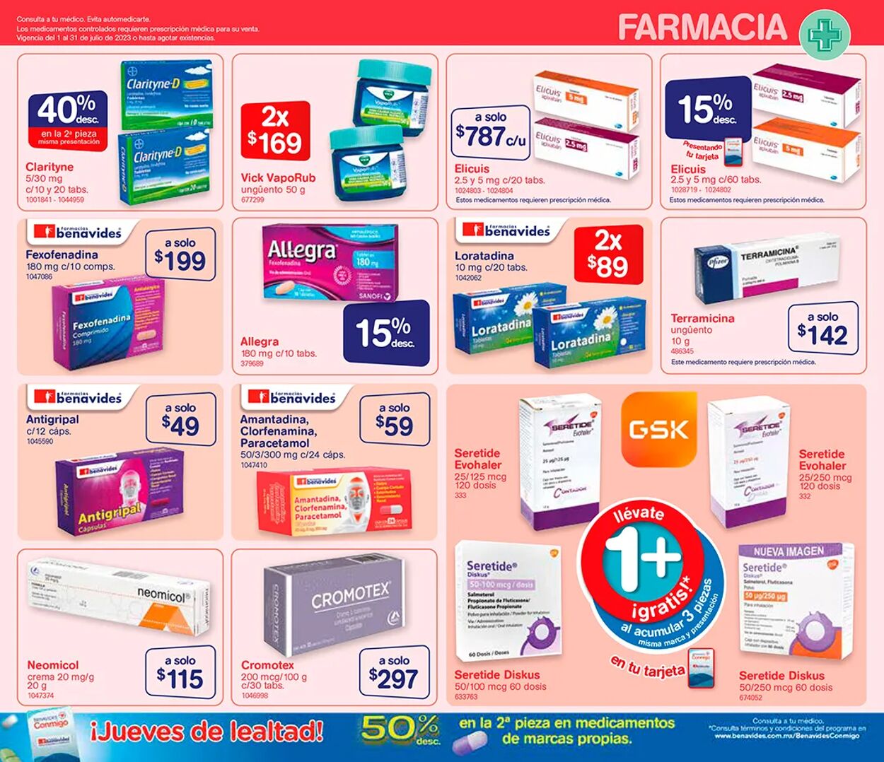 Catálogo Farmacia Benavides 01.07.2023 - 31.07.2023