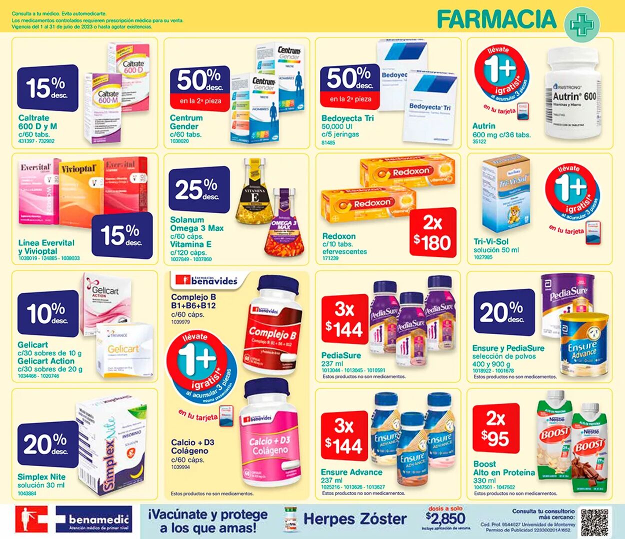 Catálogo Farmacia Benavides 01.07.2023 - 31.07.2023