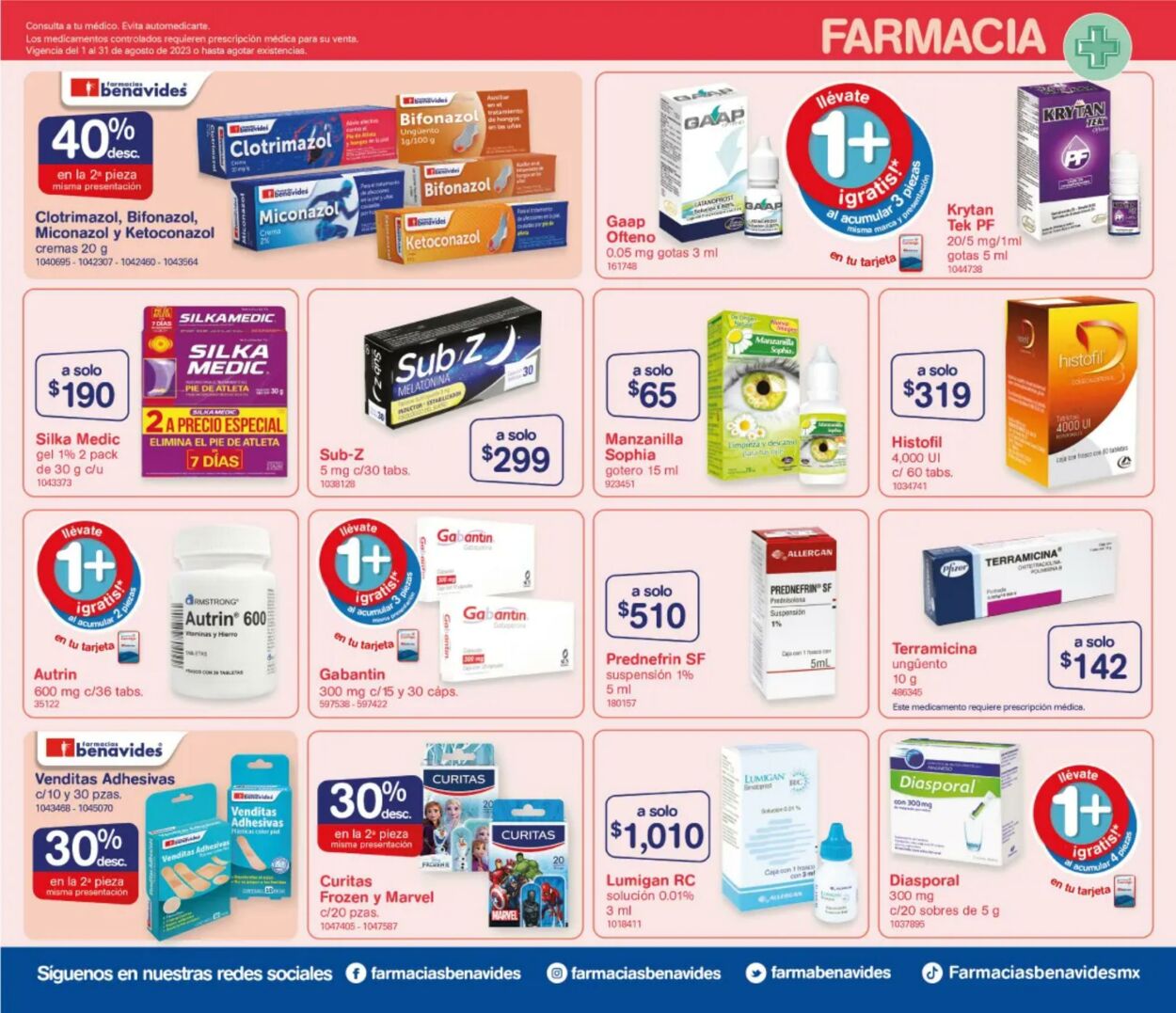 Catálogo Farmacia Benavides 01.08.2023 - 31.08.2023
