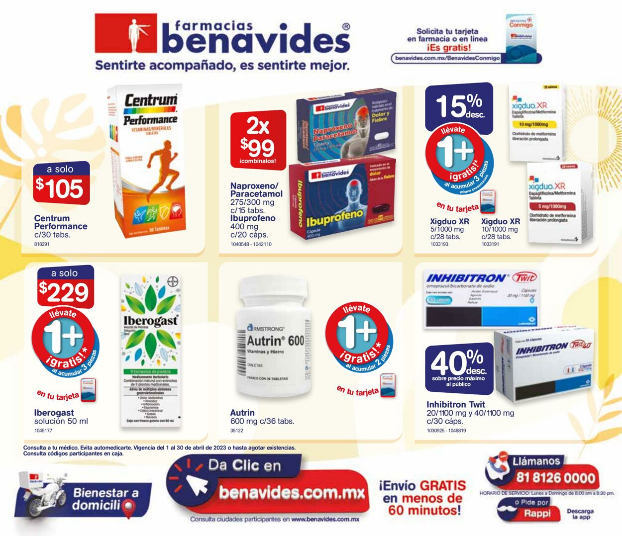 Catálogo Farmacia Benavides 01.04.2023 - 30.04.2023