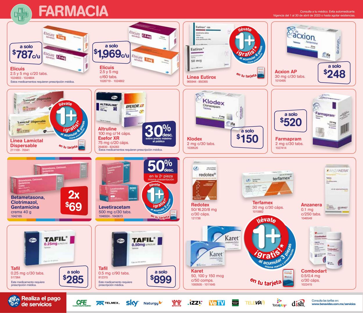 Catálogo Farmacia Benavides 01.04.2023 - 30.04.2023