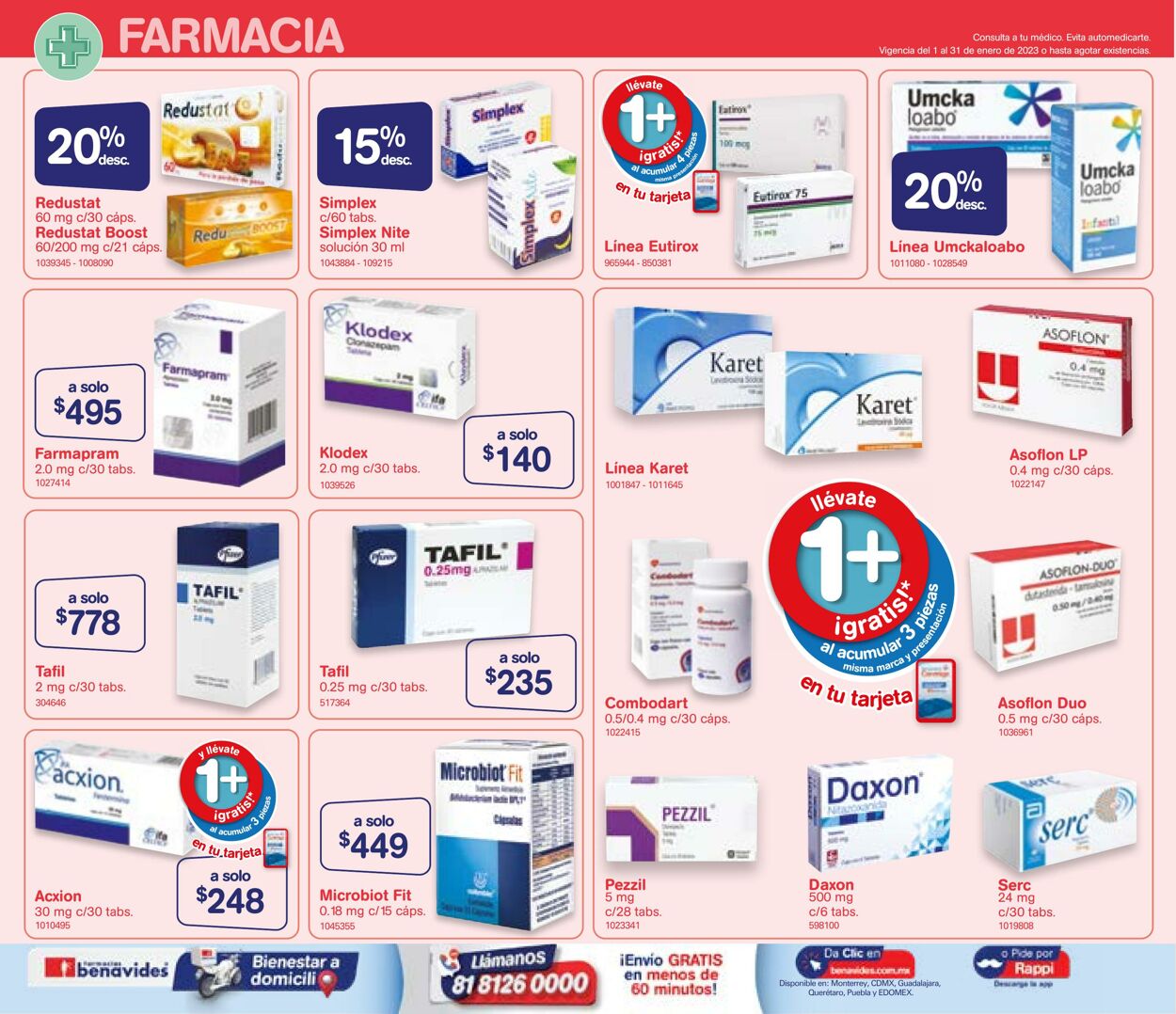 Catálogo Farmacia Benavides 01.01.2023 - 31.01.2023