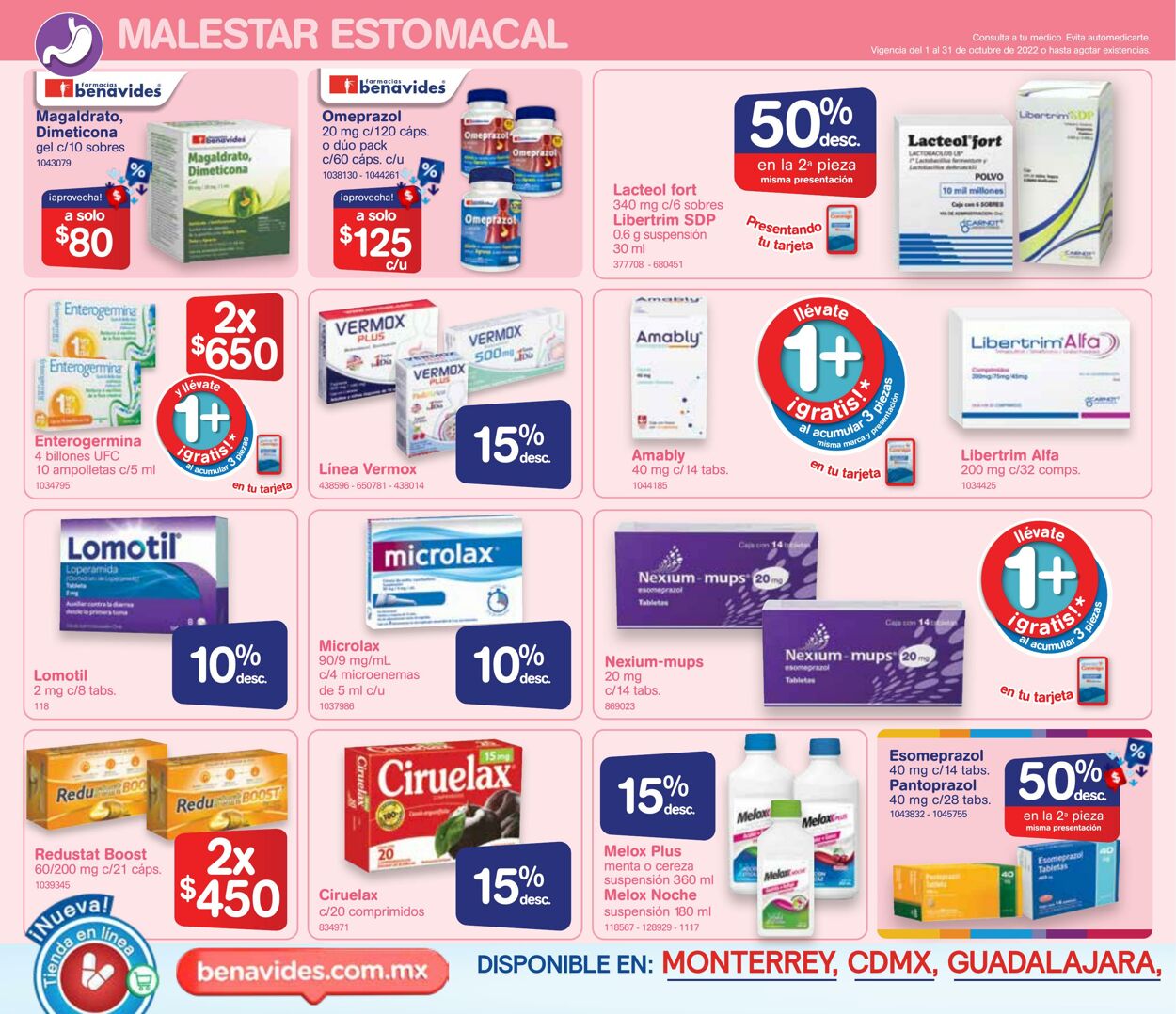 Catálogo Farmacia Benavides 01.10.2022 - 31.10.2022