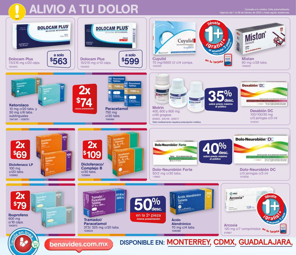 Catálogo Farmacia Benavides 01.02.2023 - 28.02.2023
