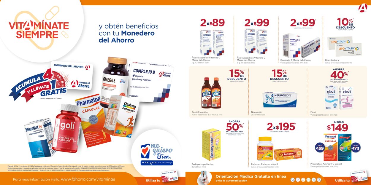 Catálogo Farmacias del Ahorro 01.08.2023 - 31.08.2023