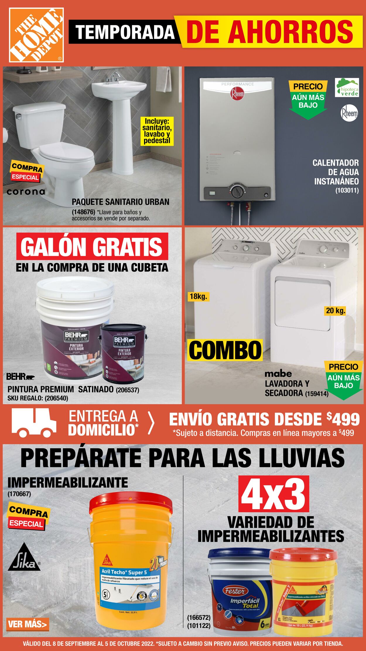 Catálogo Home Depot 08.09.2022 - 05.10.2022