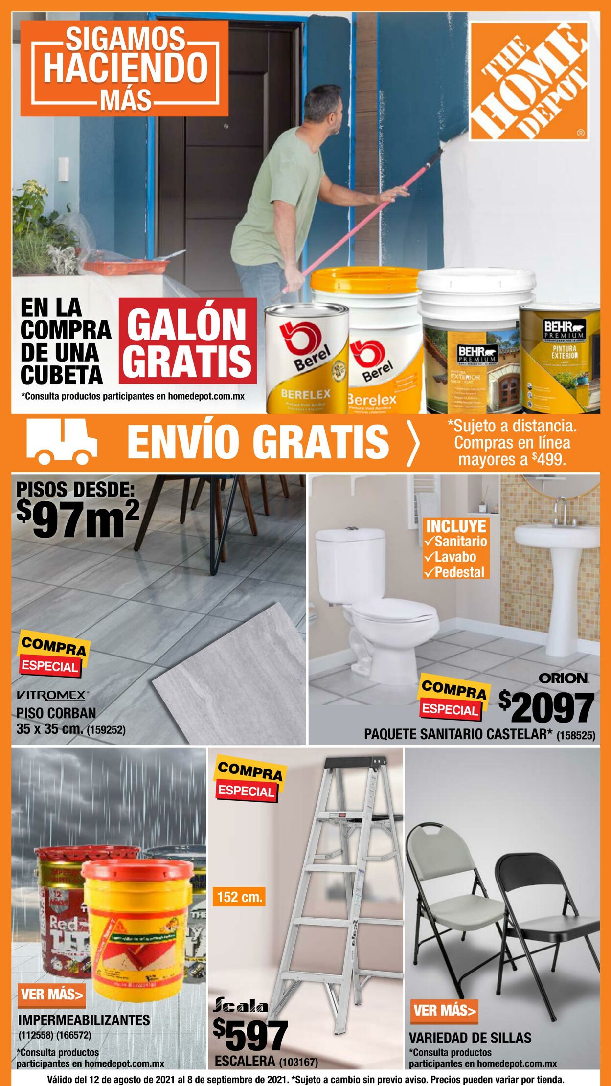 Home Depot Catálogo Promocional - Válido del 12.08 al 08.09 - Número nº 1 -  mercadodecatalogos.com, image size:1249x2220