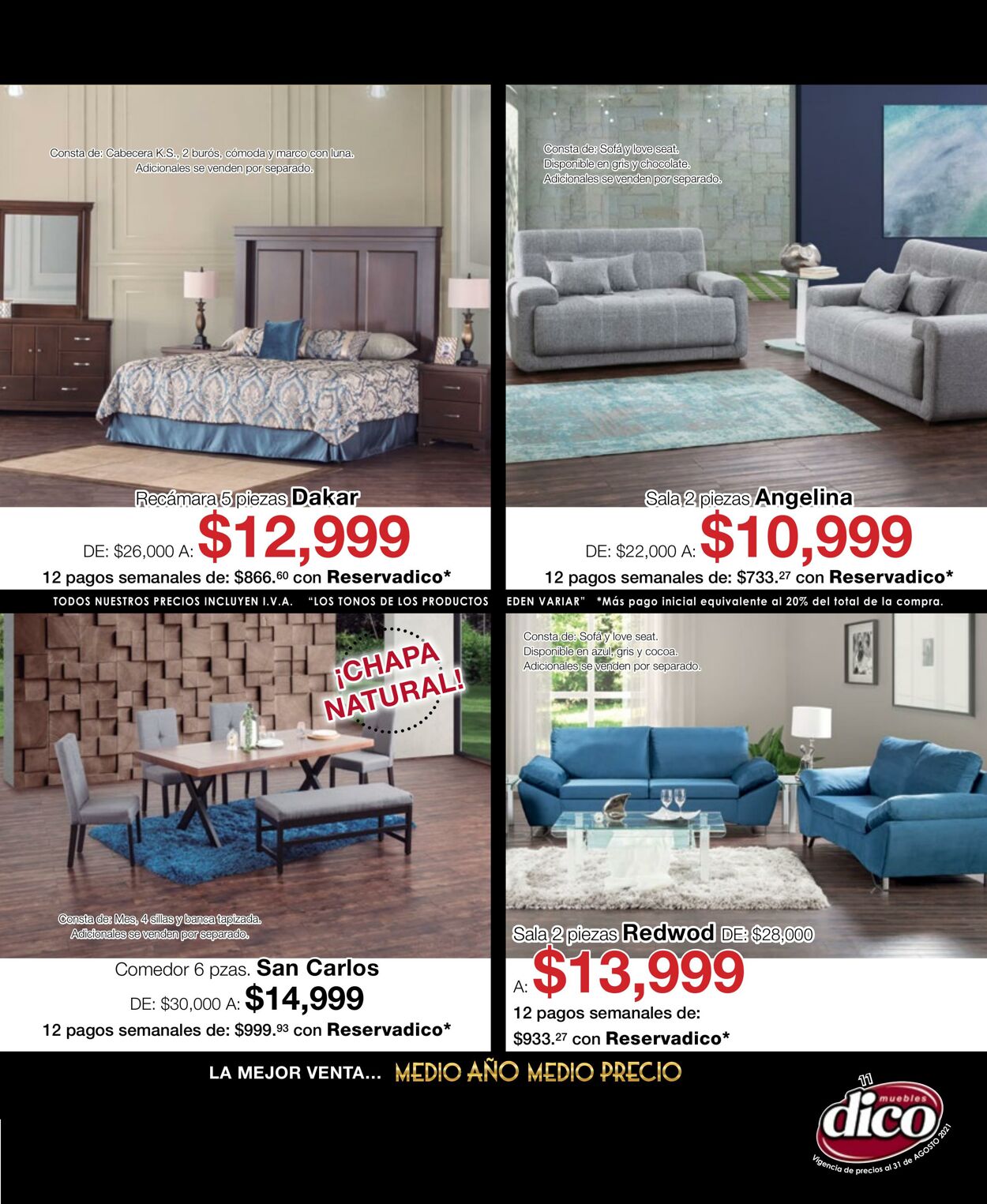 Catálogo Muebles Dico 16.08.2021 - 31.08.2021