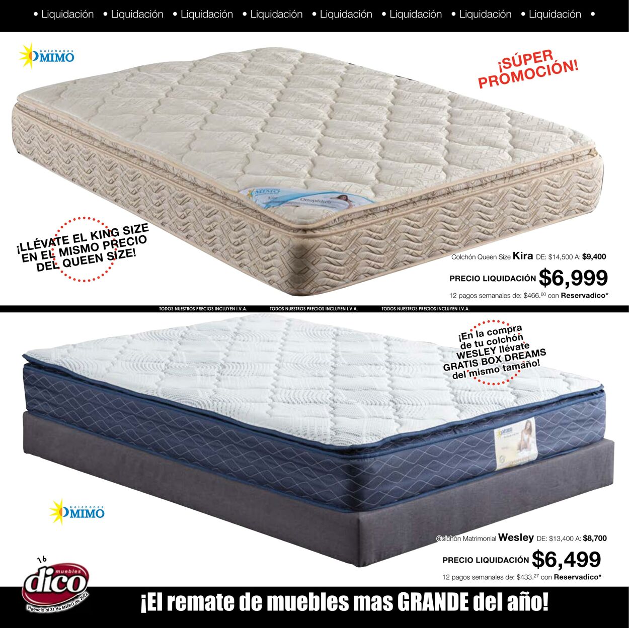 Catálogo Muebles Dico 01.01.2022 - 31.01.2022