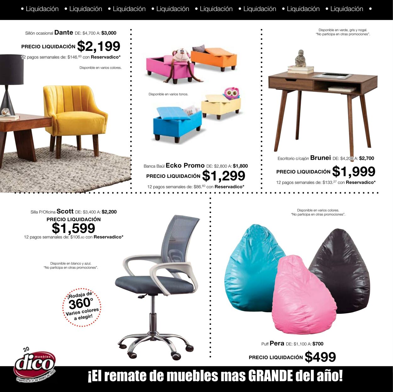 Catálogo Muebles Dico 01.01.2022 - 31.01.2022