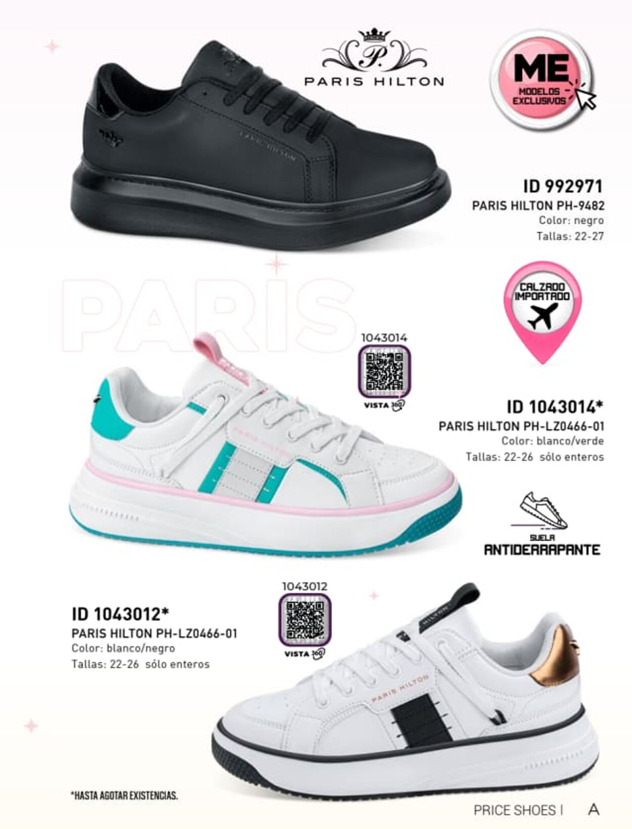 Tenis parís hilton price best sale shoes blancos