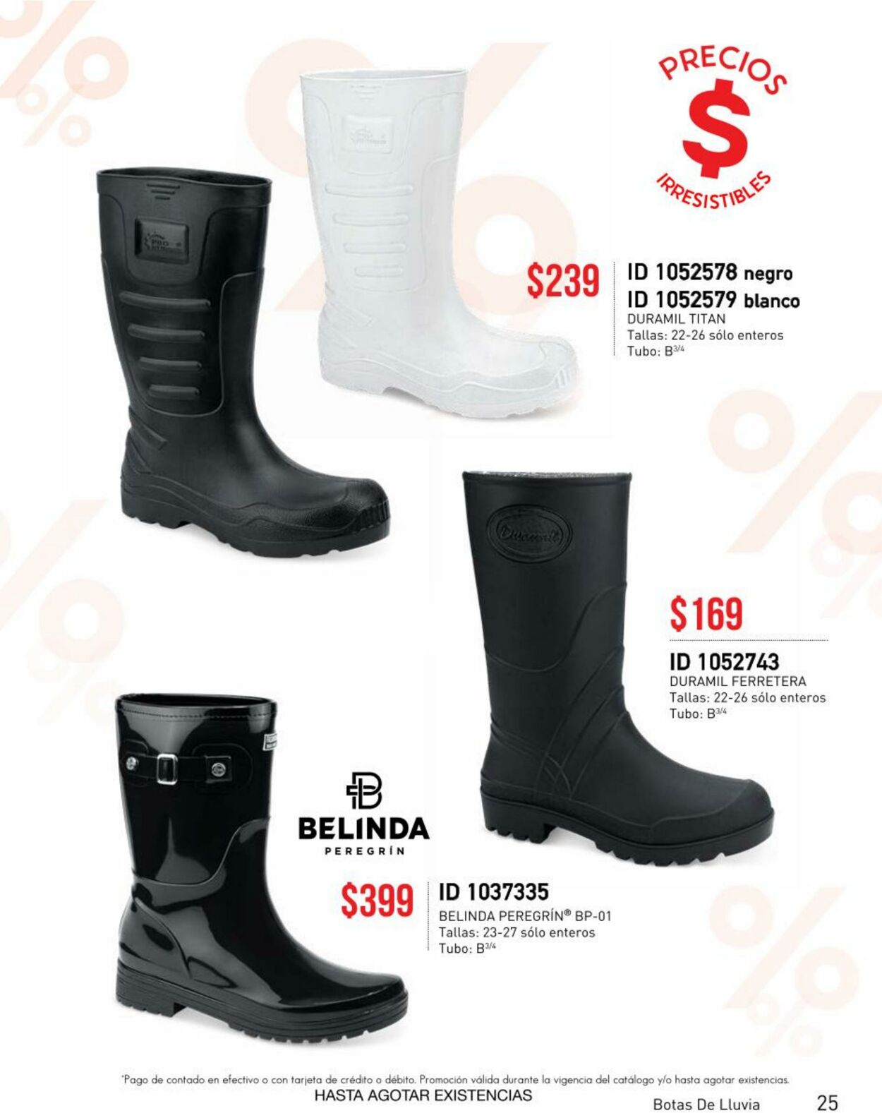 Catalogo price shoes best sale botas de lluvia 2020