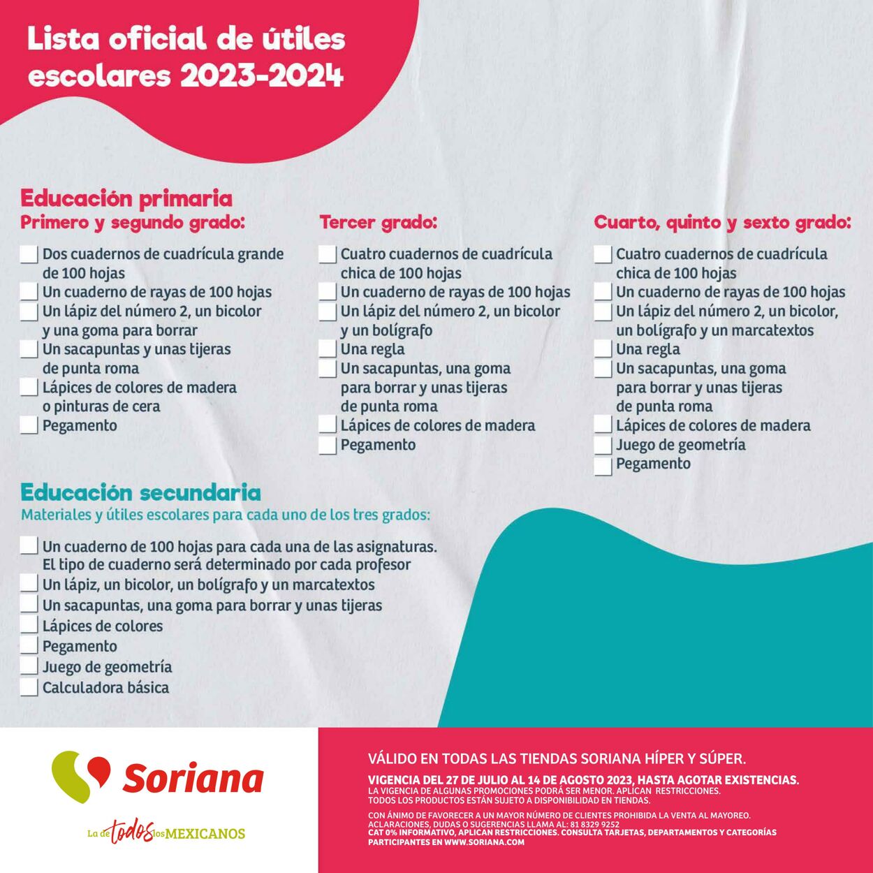 Catálogo Soriana 27.07.2023 - 15.08.2023