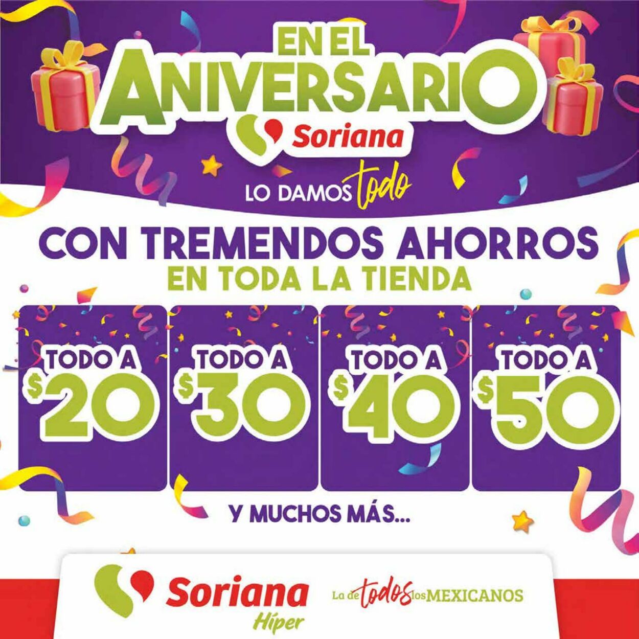 Catálogo Soriana - Folleto Aniversario Soriana Híper Nacional 10 oct., 2024 - 29 oct., 2024