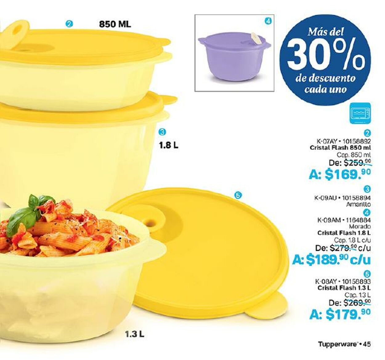 Cristal Flash Tupperware 1.8L 