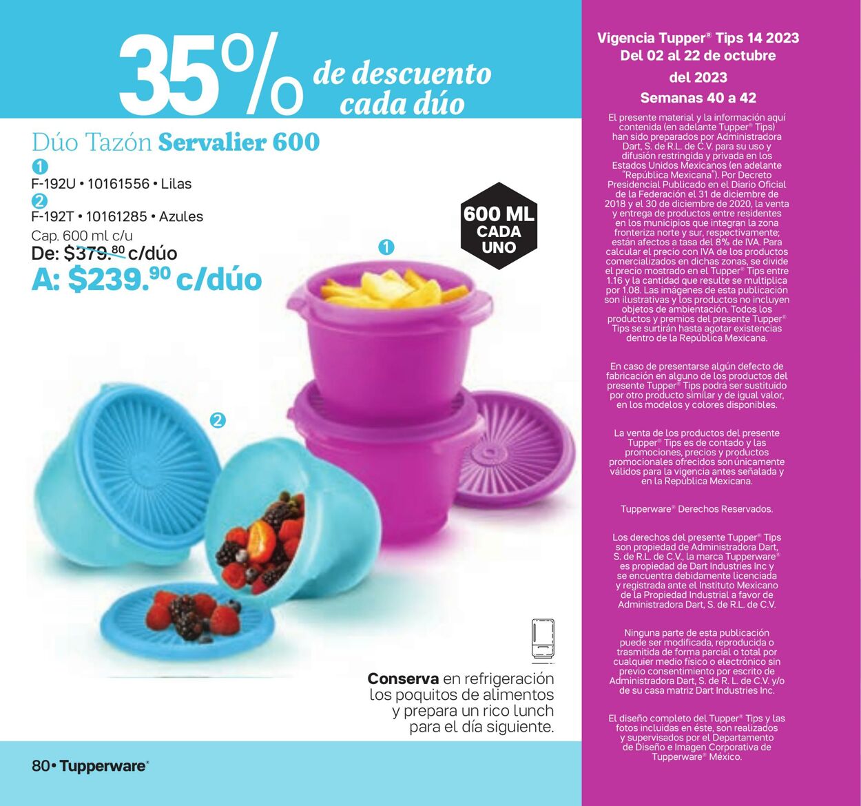 Catálogo Tupperware 04.10.2023 - 22.10.2023